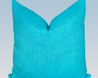 OUTDOOR Solid Turquoise Blue Pillow Cover Patio Decor Outdoor Pillow Cover Turquoise