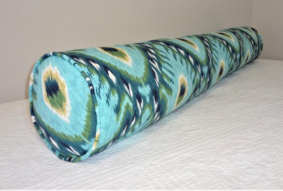 Peacock Bolster Pillow Queen King Size Bolster Pillow Size Etsy