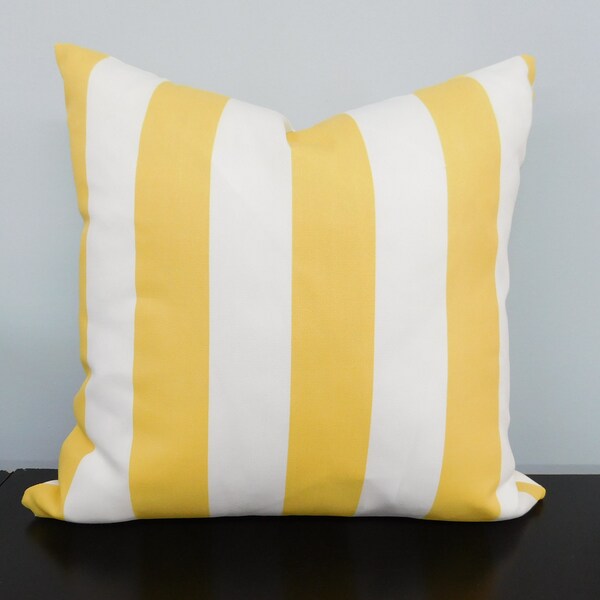 Yellow Stripe Pillow Etsy