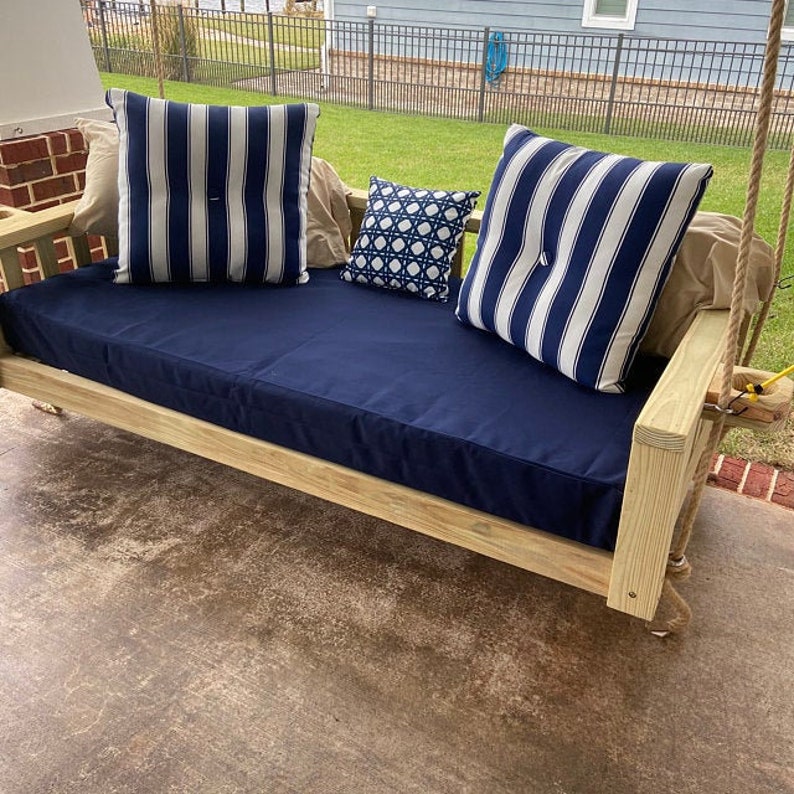 CUSTOM Porch Swing Bed Mattress Cushion Cover Sunbrella Fabric Etsy