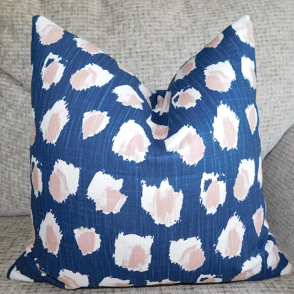 Navy Geometric Print Pillow Cover Etsy