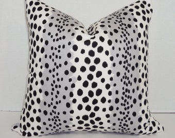 Waverly Spot On Animal Print Pillow Cover Leopard Black Grey White Pillow Cover Baby Nursery Throw Pillow Choose Size