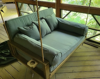 CUSTOM Cushion Covers Piping Box Cushions Foam Insert Bench Seat Cushions Bed Mattress Cover