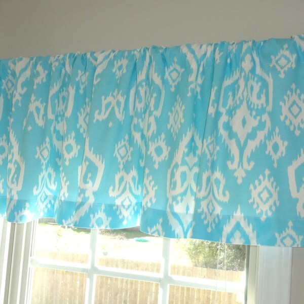 Light Blue Ikat Curtain Etsy