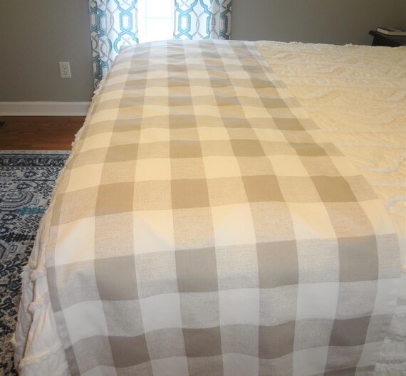 ABPHQTO White Buffalo Plaid Bed Runner Bedding Scarf Bed Decoration 20x95 inch