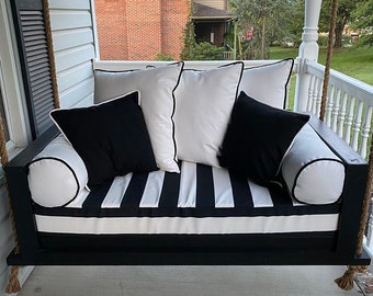 BENUTZERDEFINIERTE Sunbrella Veranda Schaukel Bett Matratze Kissenbezug Sunbrella Stoff Veranda Kissen Outdoor Twin Bed Swing