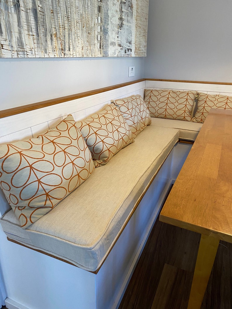 CUSTOM Cushion Covers Piping Box Cushions Foam Insert Bench Etsy