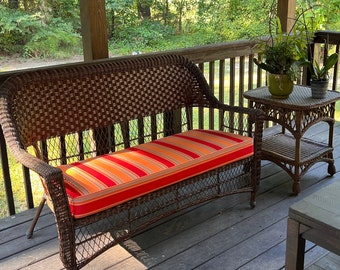 CUSTOM Porch Cushions Sunbrella Fabric Bench Seat Cushions & Chair Cushions Sunbrella Pillows Outdoor