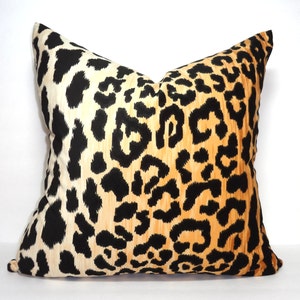 Braemore Jamil Velvet Cheetah Animal Print Pillow Cover Velvet Black & Tan Pillow Cover Leopard Print Choose Size