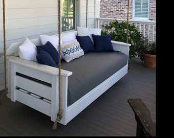 CUSTOM Veranda Schaukel Bett Matratze Kissenbezug Sunbrella Stoff Veranda Kissen Outdoor Twin Bed Swing