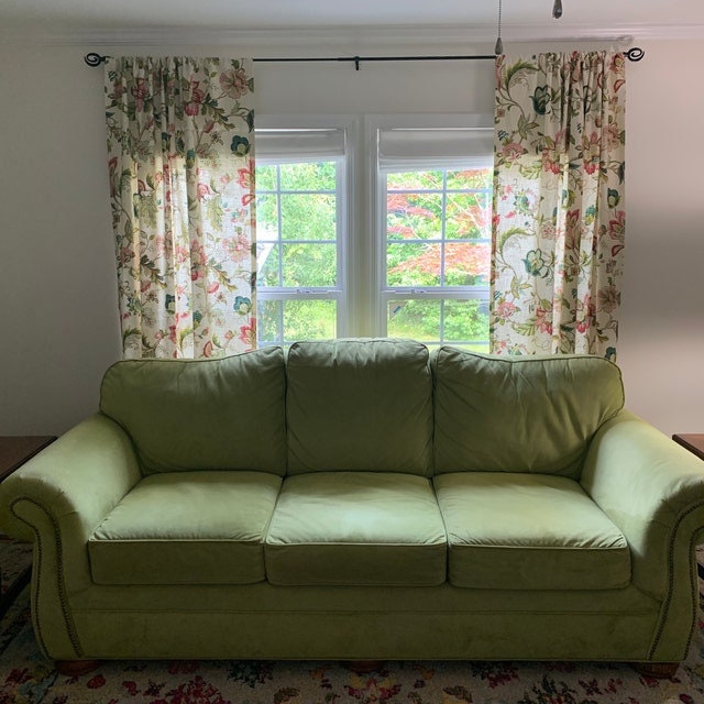 Curtain Panels Brissac Jewel Rose Teal Floral Curtains Pair 25" Wide or 50" Wide by 63",84",90" 94",96",108"