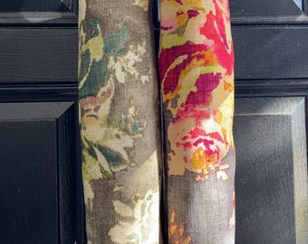 Handmade Floral Fabric Grocery Bag Holder: Kitchen Storage Organizer