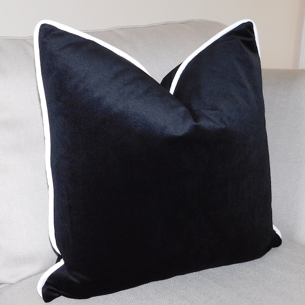 Black Velvet Pillows Etsy