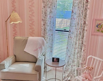 Covington Over The Moon Toile Nursery Print Curtains Baby Boy Girl Nursery Decor Window Treatments All sizes