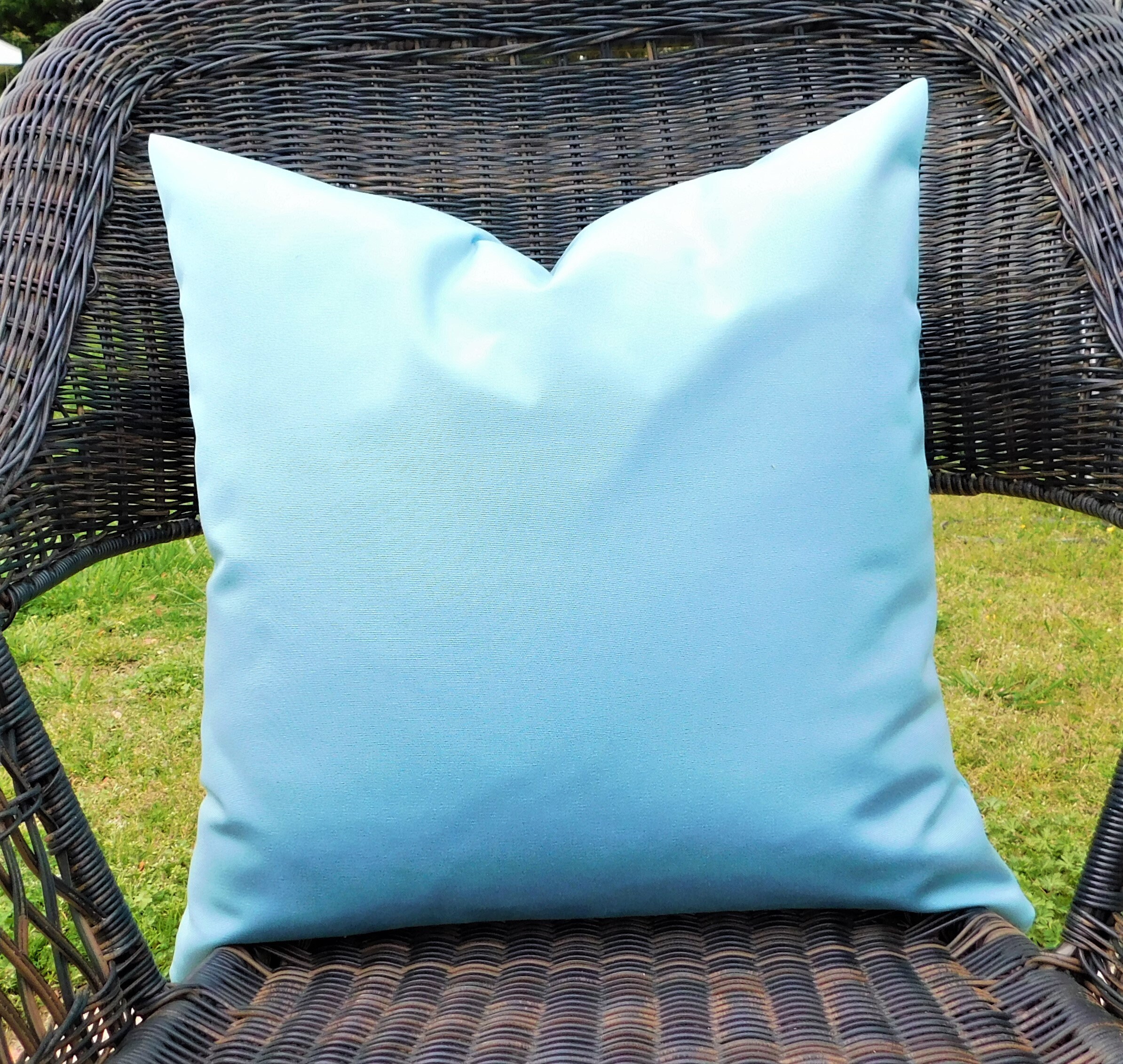 pale blue outdoor cushions