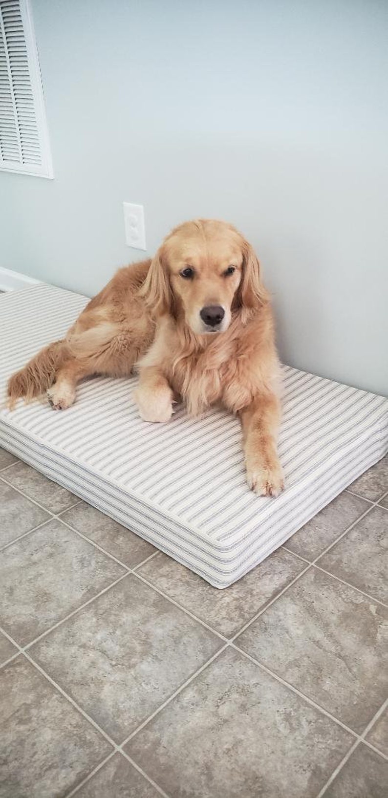 Custom Dog Bed Cover, Washable Zippered Pet Bedding image 1