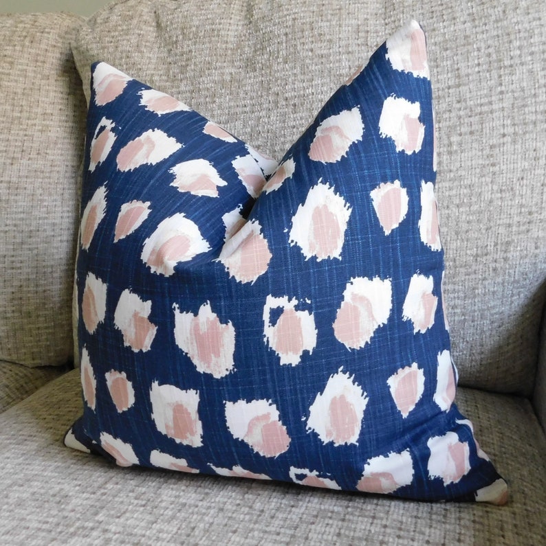 Geometric Navy Blush Geometric Print Pillow Cover Geometric - Etsy