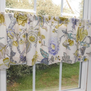 Curtain Valance Topper Window Treatment 52x15 Purple Lavender Floral Valance Home Decor by HomeLiving