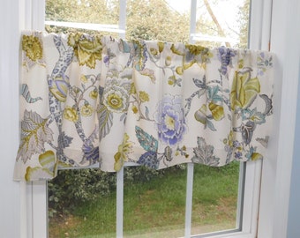 Curtain Valance Topper Window Treatment 52x15 Purple Lavender Floral Valance Home Decor by HomeLiving