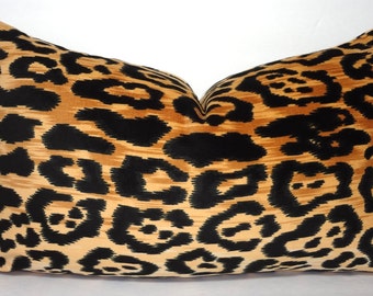 Braemore Jamil Velvet Cheetah Animal Print Pillow Cover Velvet Zwart &Tan Lumbar Pillow Cover Leopard Print 12x18 12x20 12x24 12x26