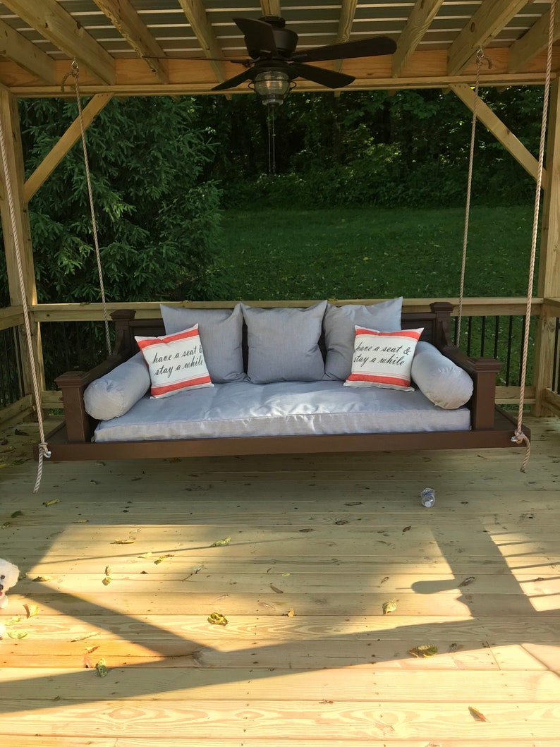 CUSTOM Sunbrella Porch Swing Bed Mattress Cushion Cover Etsy