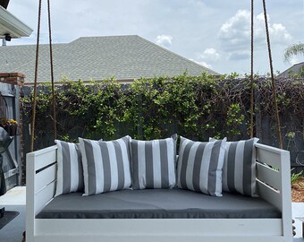 BENUTZERDEFINIERTE Sunbrella Veranda Schaukel Bett Matratze Kissenbezug Sunbrella Stoff Veranda Kissen Outdoor Twin Bed Swing