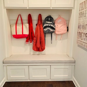 CUSTOM Cushion Covers Piping Box Cushions Foam Insert Bench Seat Cushions Mud Room Cushions Dinette Seat Order YOURS TODAY!