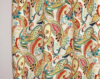 Paisley Panels: Bunte Fensterdekoration, Covington Stoff - Paar