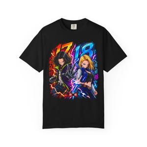 Android 17 and 18 T-Shirt | Anime Saiyan Duo Graphic Tee