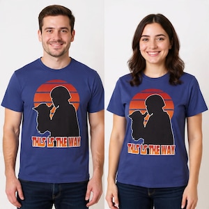This Is The Way silhouette Shirt | Mandalorian Baby Yoda Tee image 1