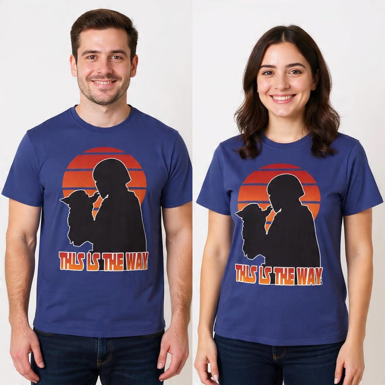 This Is The Way silhouette Shirt | Mandalorian Baby Yoda Tee image 1