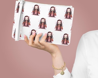 Nezuko Chibi Anime Clutch Bag (Full Sized and Mini), KeyChain, MagSafe Wallet