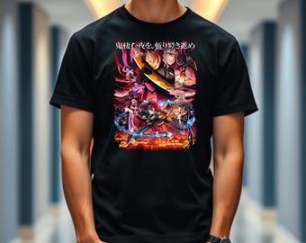 Demon Slayer Japanese Character Collage Tee | Anime Graphic T-Shirt