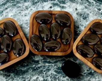Black Obsidian Palm Stone Crystal