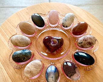 Complete Crystal Palm Stone Set