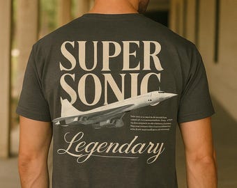 Super Sonic Concorde Aviation T-Shirt Unisex Graphic Tee Adventure T-Shirt Gift for Pilots Casual Wear