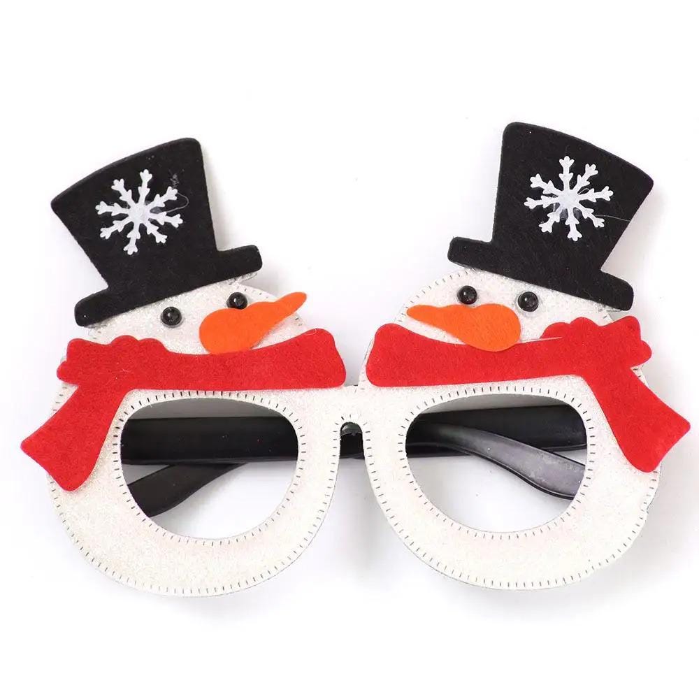 6er-Set Weihnachtsbrillen Mit Herz- & Sternform – Lustige Foto-Requisiten Mit Santa, Schneemann & Co.