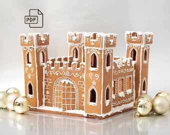 Modello di fortezza della casa di pan di zenzero