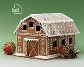 Gingerbread House Barn Template - Easy Pattern