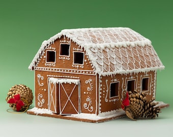 Gingerbread House Barn Template - Easy Pattern