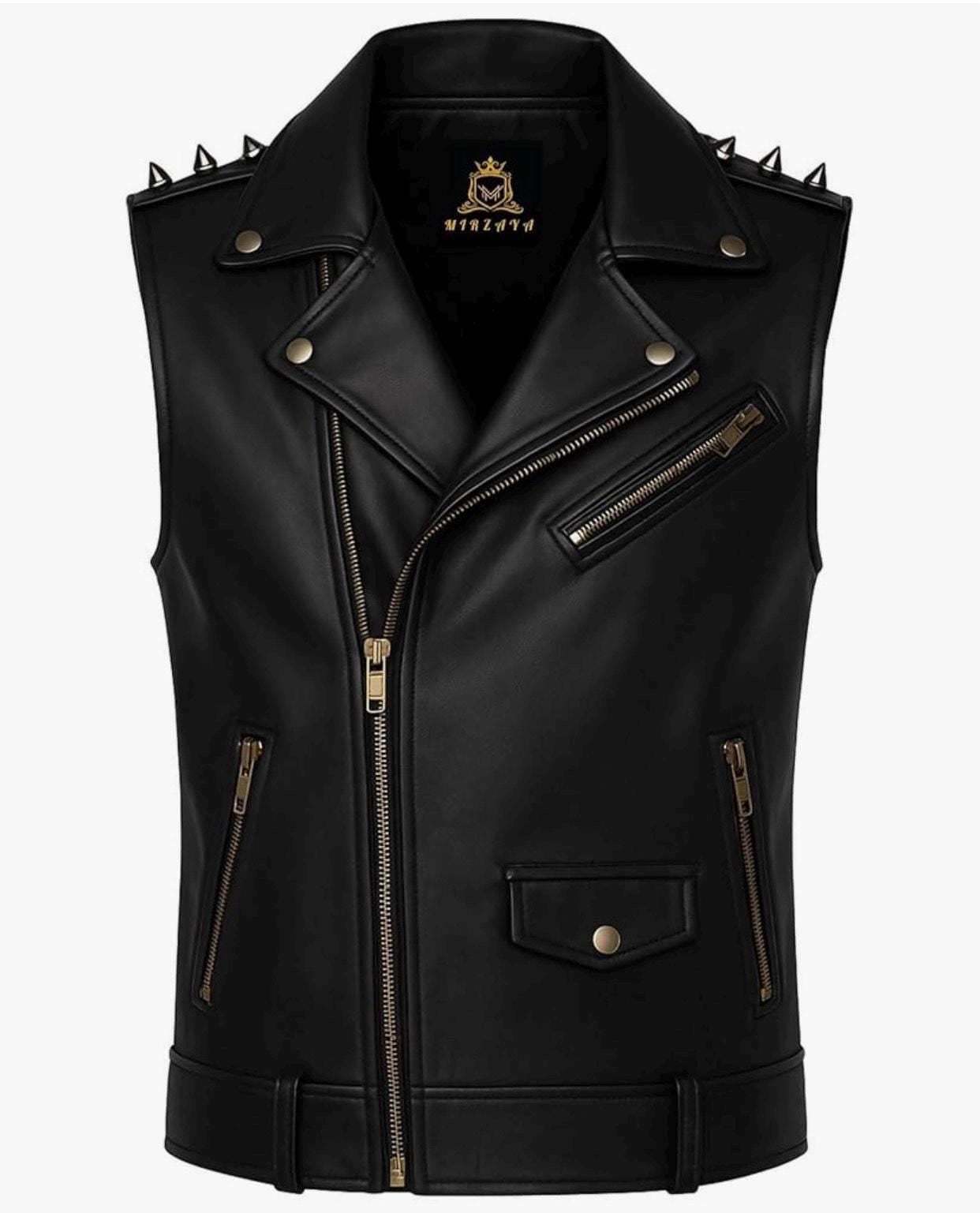 Leather Vest Asymmetrical - Etsy