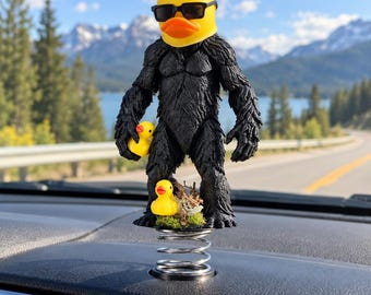 Bigfoot Dashboard Wobbler | Dashquatch & Ducksquatch Car Decor | Funny Sasquatch Gift | Dashboard Buddy