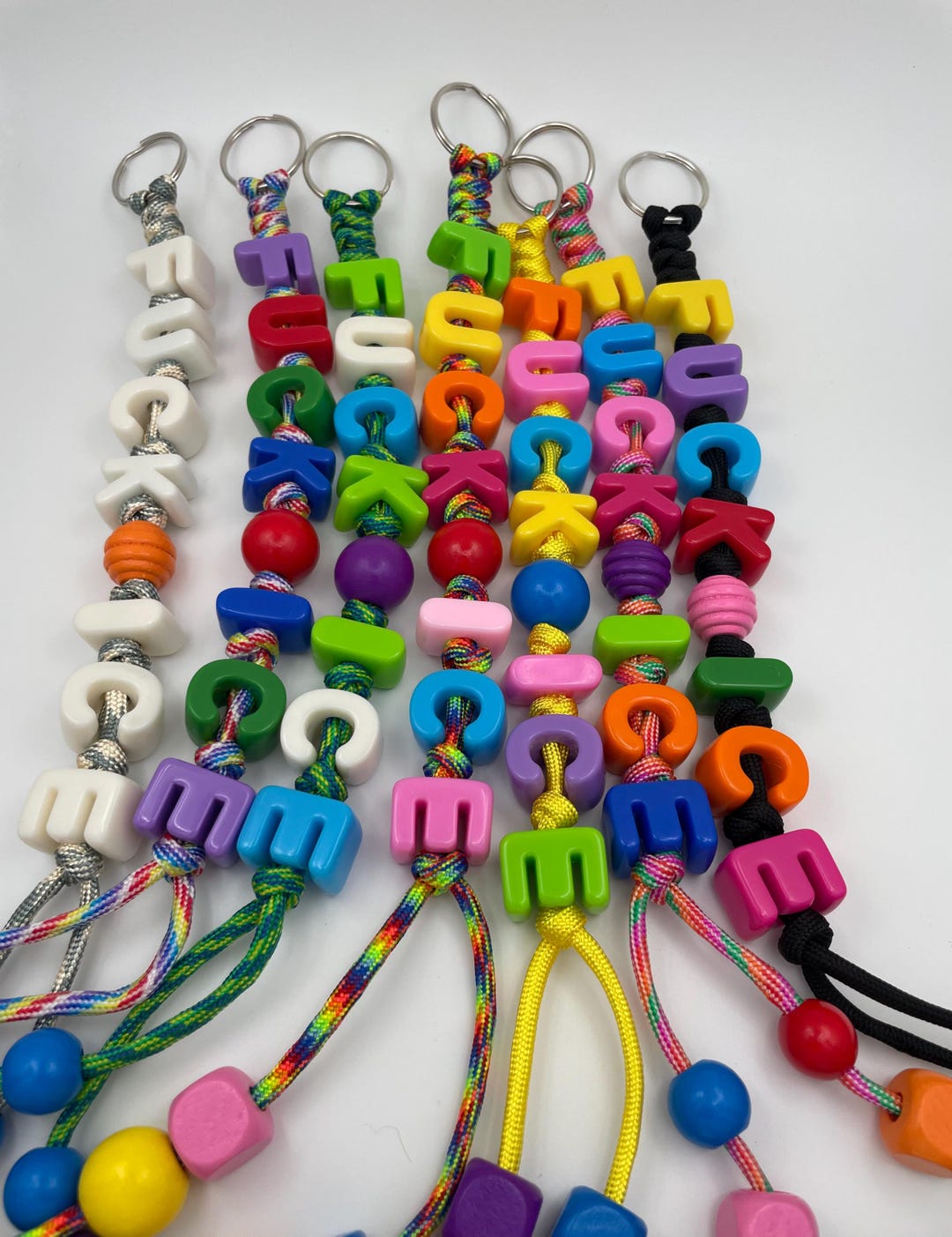 F*CK ICE Chunky Letter Keychain 50 Colors - Etsy