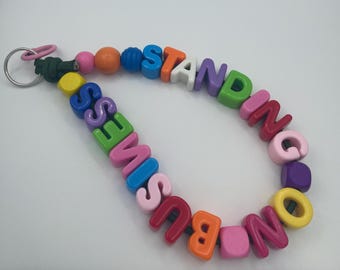 Justin Bieber Confronts Paps Chunky Letter Paracord Keychains