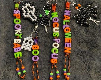 Halloween Chunky Letter Keychains