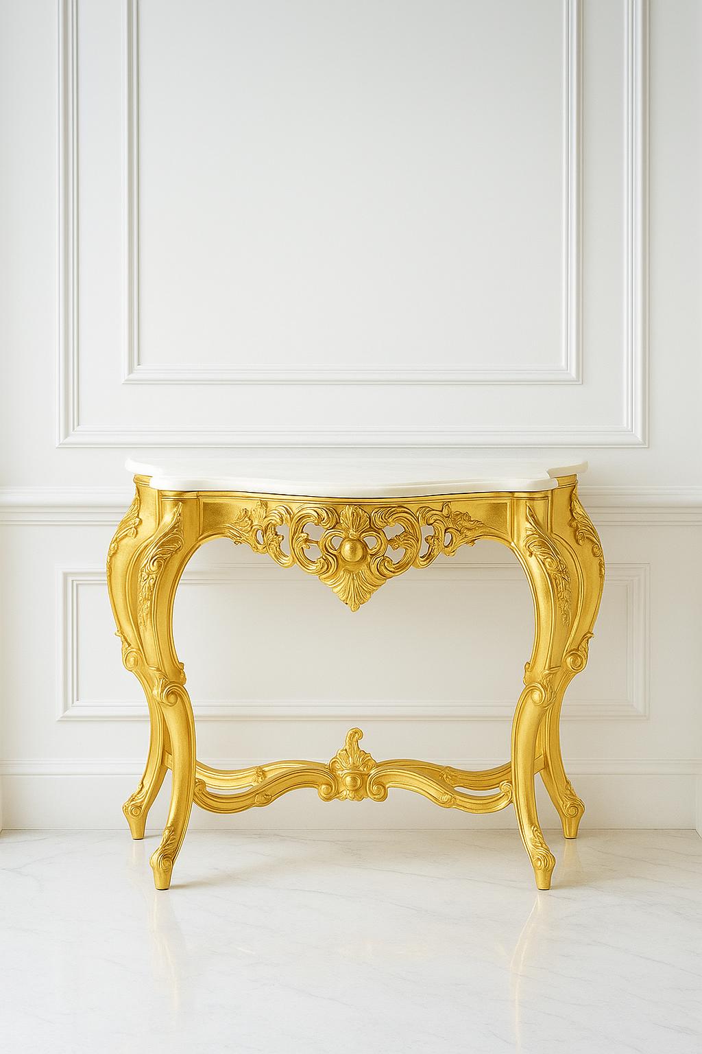 最高級 イタリア製 バロック様式 天使 エンジェル コンソールテーブル