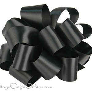Offray Black 1/8 Dainty Satin Ribbon