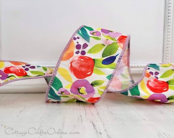 Fall Wired Ribbon, 2 1/2, Orange Navy Blue Green Plaid, TEN YARD ROLL ...