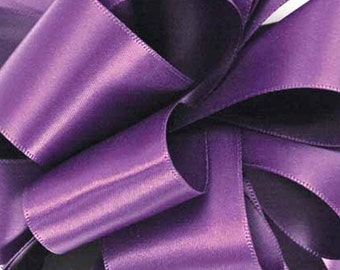 Satin Ribbon 5/8" x Fifty Yard Roll, Purple Double Sided - Offray - "Grape" No. 3 Double Face Satin  dfs #463, Wedding Ribbon