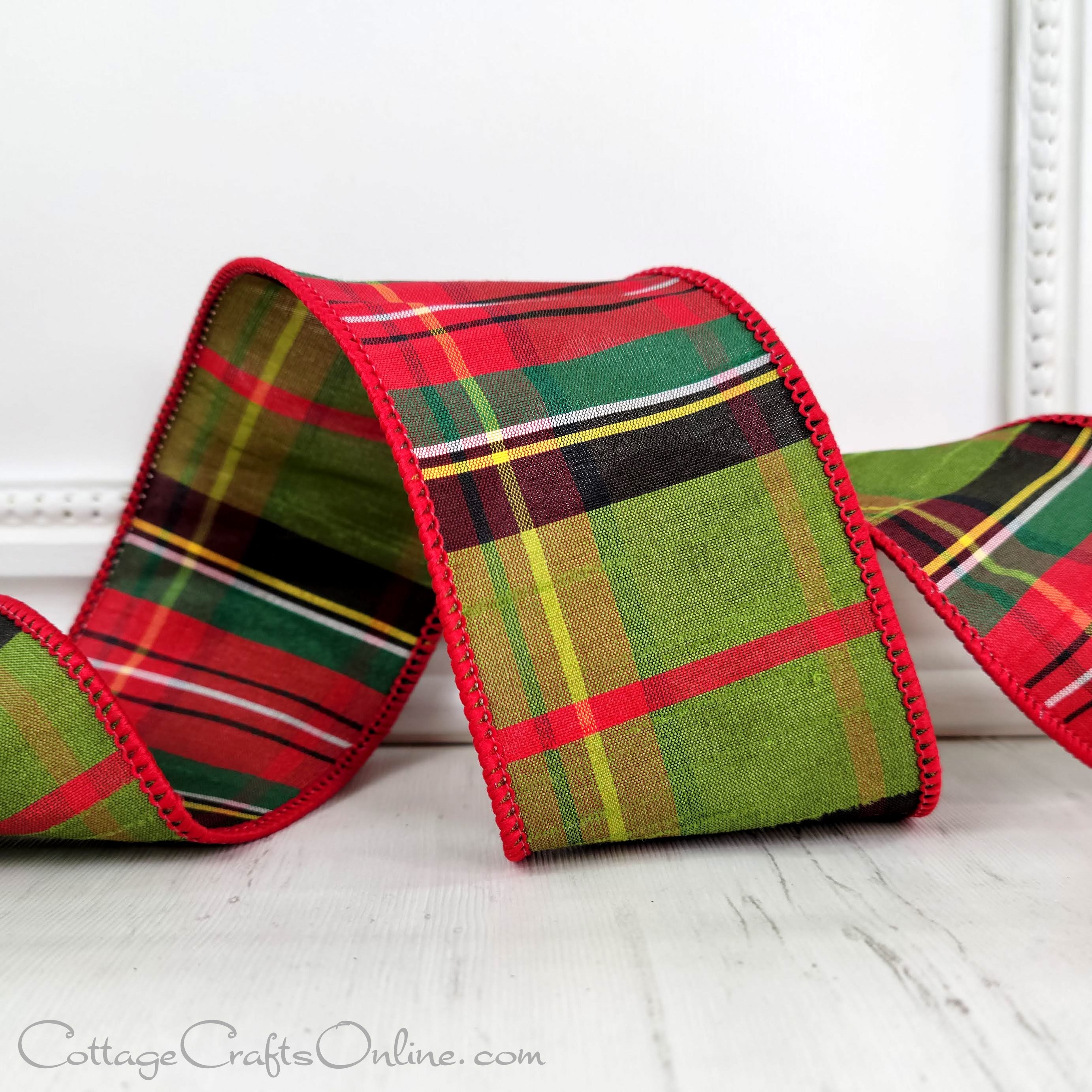 D. Stevens Christmas Wired Ribbon, 2.5